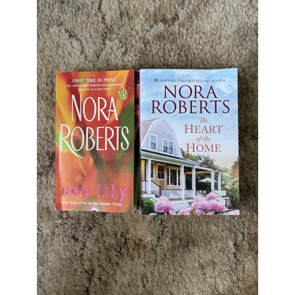 Nora Roberts Book Lot 2 Red Lily Heart of the Home Paperback Good Romance